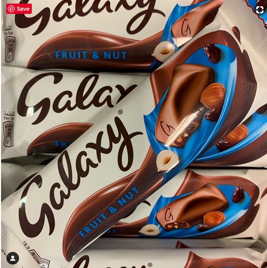 12 Bars of Galaxy Chocolate Fruit & Nuts 12 Pcs Galaxy Chocolate Fruit & Nuts Bars (Each 36g)
