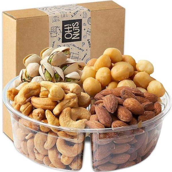 Ultimate Winter Surprise Nuts Gift Basket - 4 Section