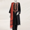 Black Embroidered Linen Unstitched 3pc