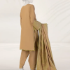 Brown Dyed Jacquard Unstitched 3pc
