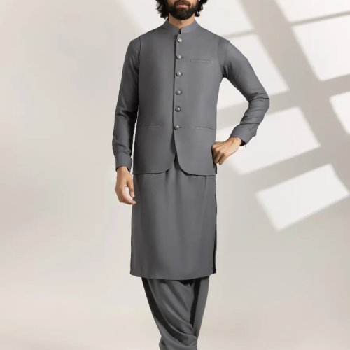 Light Blue Blended Semi-Formal Kameez Shalwar 2 Light Blue Blended Semi-Formal Kameez Shalwar