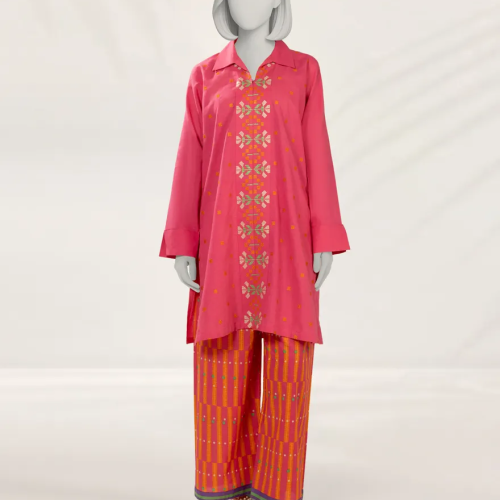 Pink Embroidered Lawn 2pc Stitched Pink Embroidered Lawn 2pc Stitched
