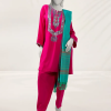 Pink Embroidered Linen Unstitched 3pc 1 Pink Embroidered Linen Unstitched 3pc